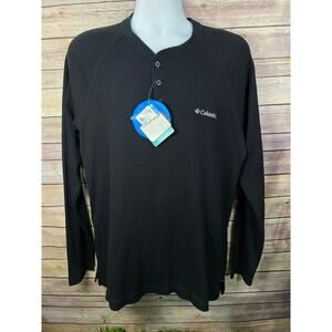 Columbia PFG Long Sleeve Shirt Men’s MED Black Waffle Fishing Gear NWT
